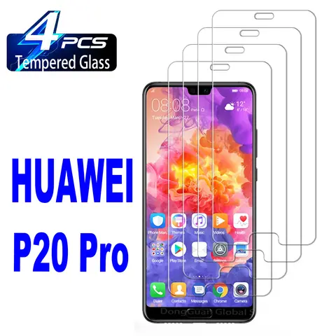 9H gehard glasfilm voor Huawei P20 Pro 2/4PCS HD schermbeschermer glas