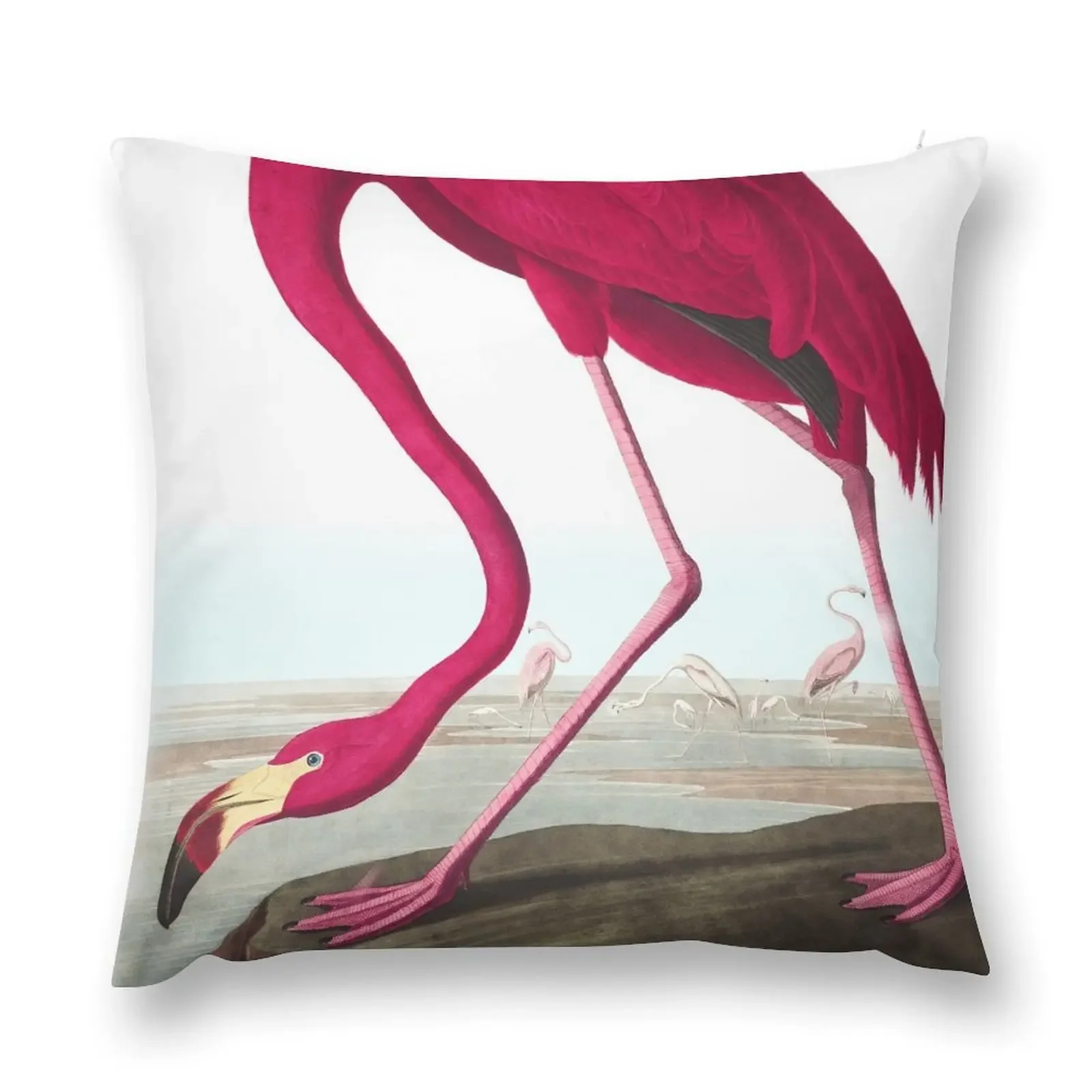 

Flamingo by John James Audubon Throw Pillow Decorative Cushions christmas pillowcases Sofa Cover pillow