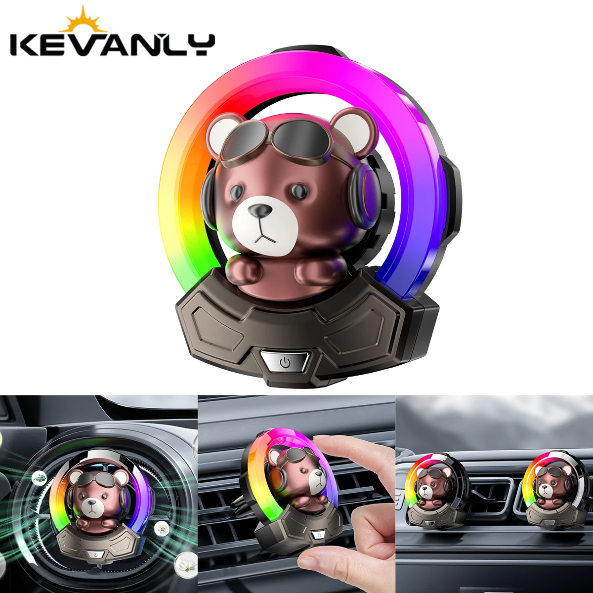 Cartoon Bear Car Air Outlet Aromatherapy Solid Aroma Vent Fragrance Diffuser Accessories car Interior air fresheners decorations