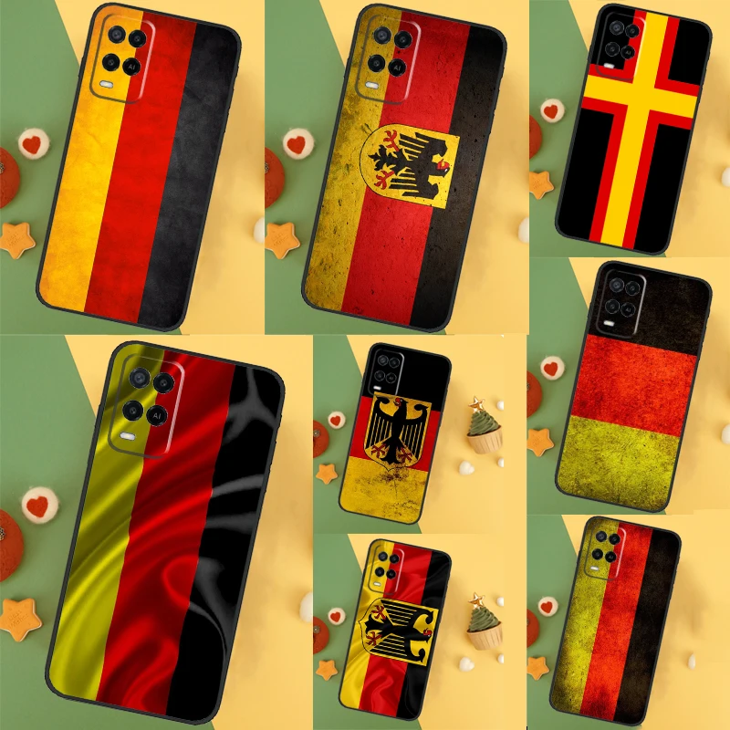 Germany Flag Banner For OPPO A38 A58 A78 A98 A54 A74 A94 A16 A76 A96 A5 A9 A52 A72 A79 A53S A15 A17 A57 Case