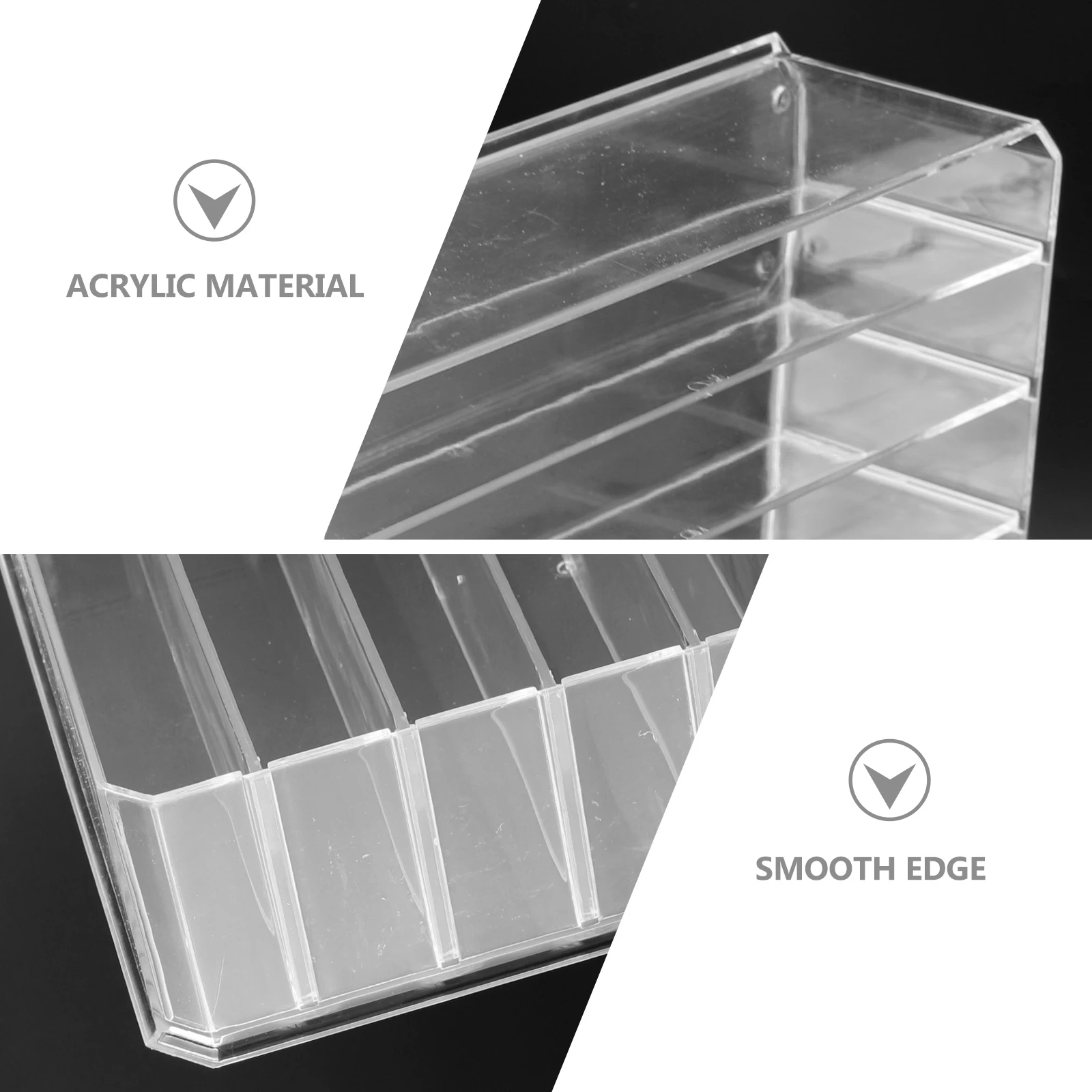 

1 set 1 Set Acrylic Makeup Organizer Multi Grid Storage Box Eyeshadow Display Rack Transparent Desktop Holder Durable