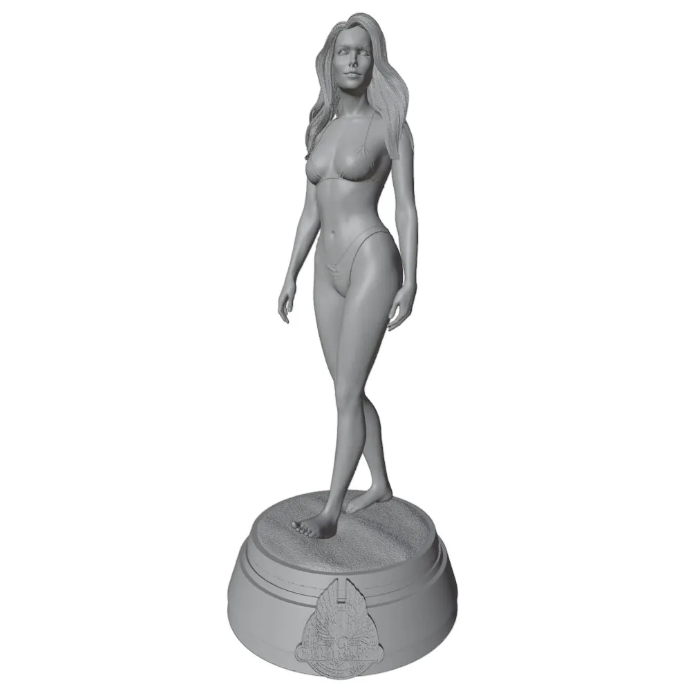 1/24  75mm Sexy Girl Resin Model Kits GK Miniature 3D Printed Gray Model Figurine DIY Doll Model Unassembled And Unpainted