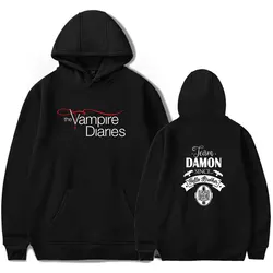 Unissex The Vampire Diaries Moletom com capuz feminino e masculino, moletons Harajuku, estilo de rua, roupas para casal, tamanho grande