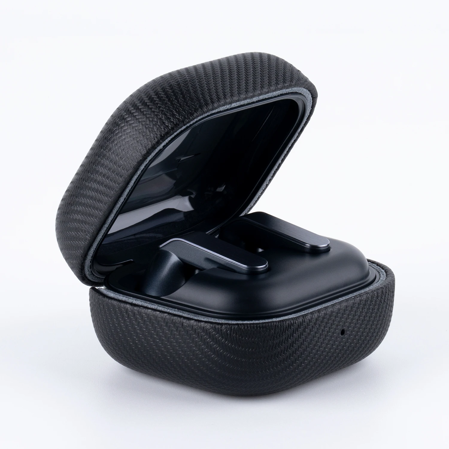 Leather Case for Samsung Galaxy Buds 4 Pro Luxury Skin Protective Galaxy Buds4 Pro Gen Cover Black Color Carbon fiber Pattern