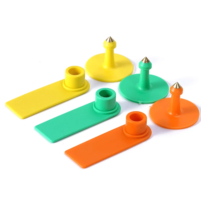 الأغنام الماعز الأذن العلامات دون عدد الأذن الليزر الكتابة النحاس رئيس أقراط مزرعة الحيوان تحديد الأذن العلامة 100 قطعة #2