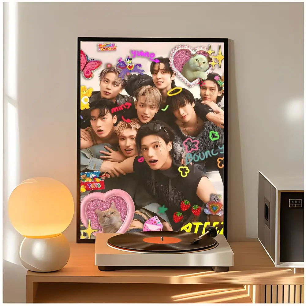 kpop group a-ateez Poster Classic Wall Art  Home Decor  Peel and Stick Unframed - view 3