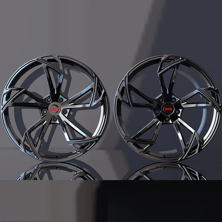 Wholesale T6-6061 Aluminum 18 19 20 21 22 23 Inch 5x112 Gloss Black Monoblock Forged Wheels  for