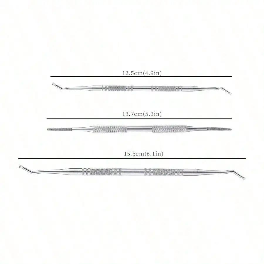 Strumento per la rimozione delle macchie delle unghie da 3 pezzi, lima per unghie multifunzionale, lima per pedicure, lima per bellezza, strumento per unghie incarnite, detergente per unghie per pedicure