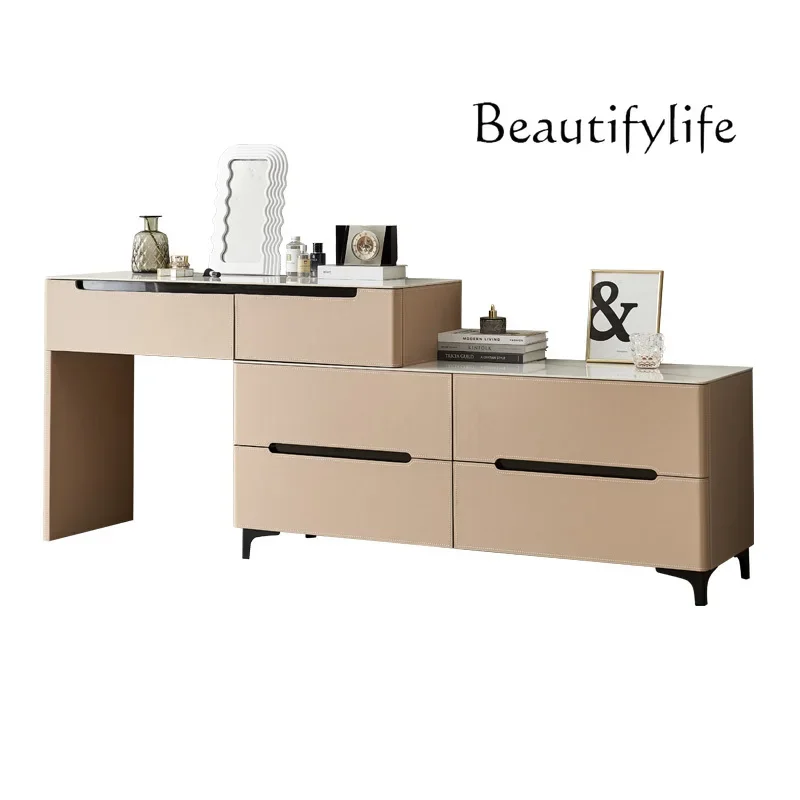 N19 Minimalist Multifunctional Dresser Chest of Drawers Integrated Bedroom Nordic Simple High-End Retractable Dresser
