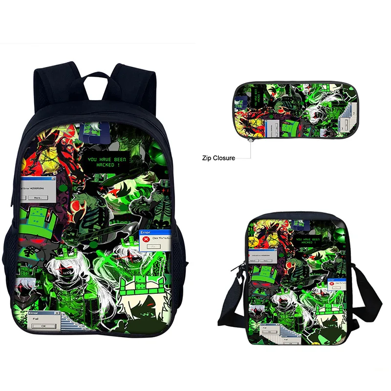 Forsaken Gubby 3 Piece Backpack Lunch Bag Pencil Case Set Kids School Bookbag For Boys Girls Teens Cute Birthday Gift