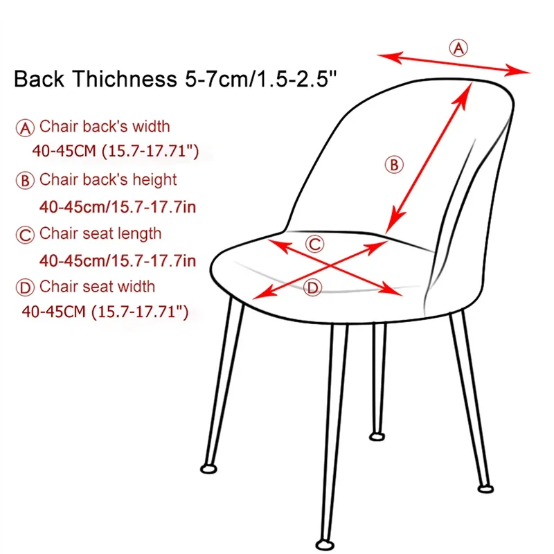 1/2/4/6pcs Soft Velvet Chair Cover Elastic Low Back Duckbill Dining Chair Covers Ins Makeup Chair Slipcovers for Home Hotel Bar