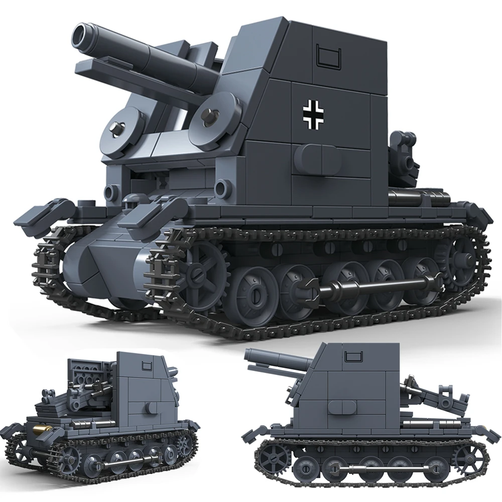 

Вторая мировая война, WW2, армейские военные солдаты, набор строительных блоков, серия Bison, самоходный пистолет, кирпичи, сборные игрушки для детей