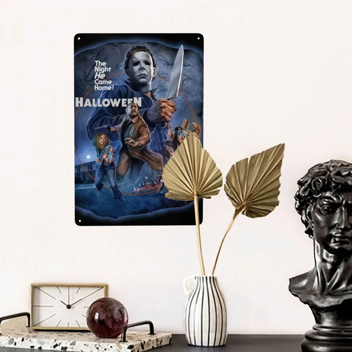 مايكل مايرز هالوين فيلم الرعب القاتل التسلسلي علامة معدنية القصدير علامات الزخرفية لويحات الحانات نادي رجل الكهف بار جدار ديكور فني #5