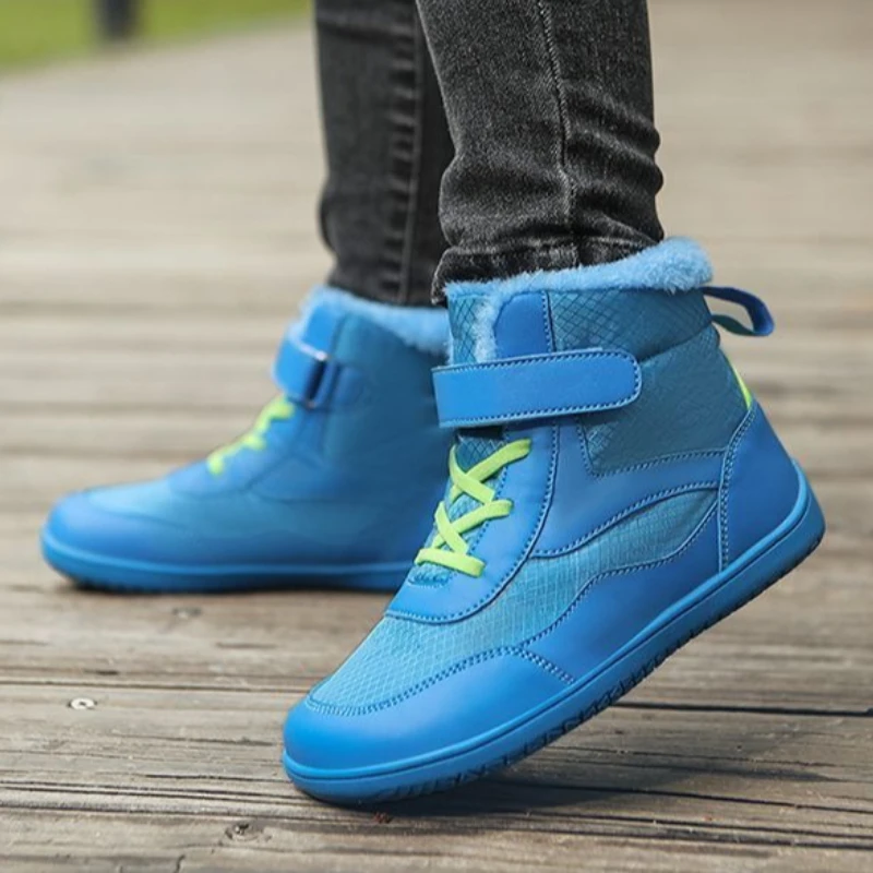 Men Women Kids Winter Snow Boots Waterproof Anti Slip Thick Fleece Lined Warm Mid Cut Soft Sole Casual Shoes