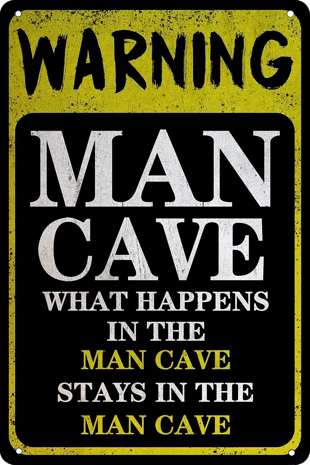 Warning Sign What Happens In The Man Cave Stays Metal Tin Decor Signs For Bar Pub Cafe Kitchen -al