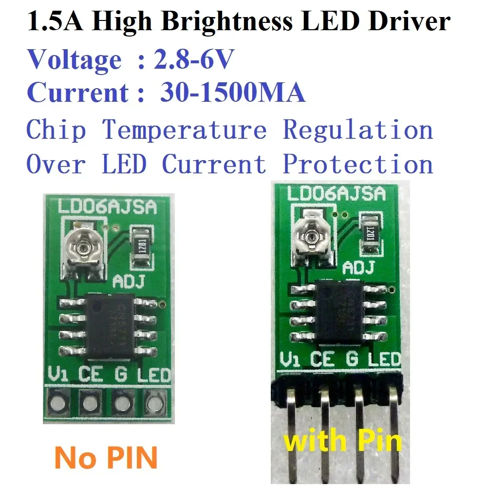 3 Pcs Adjustable LED Driver PWM Controller DC-DC Constant Current Converter DC 3-6V 0.03-1.5A For MEGA2560 Breadboard Arduino