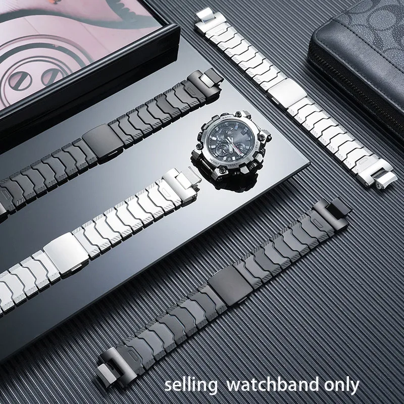 DIY watchband for Casio 5672 strap G-SHOCK series MTG-B3000 upgraded lightweight titanium alloy silicone watch strap Bracelet