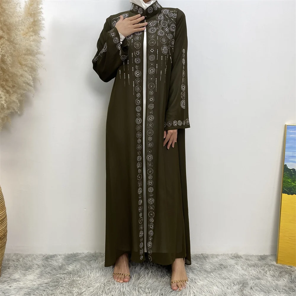 2023 Fashion Muslim Kimono Abaya Cardigan Abaya Ramadan dress Dubai Turkey Eid dress Islamic loose comfortable abaya