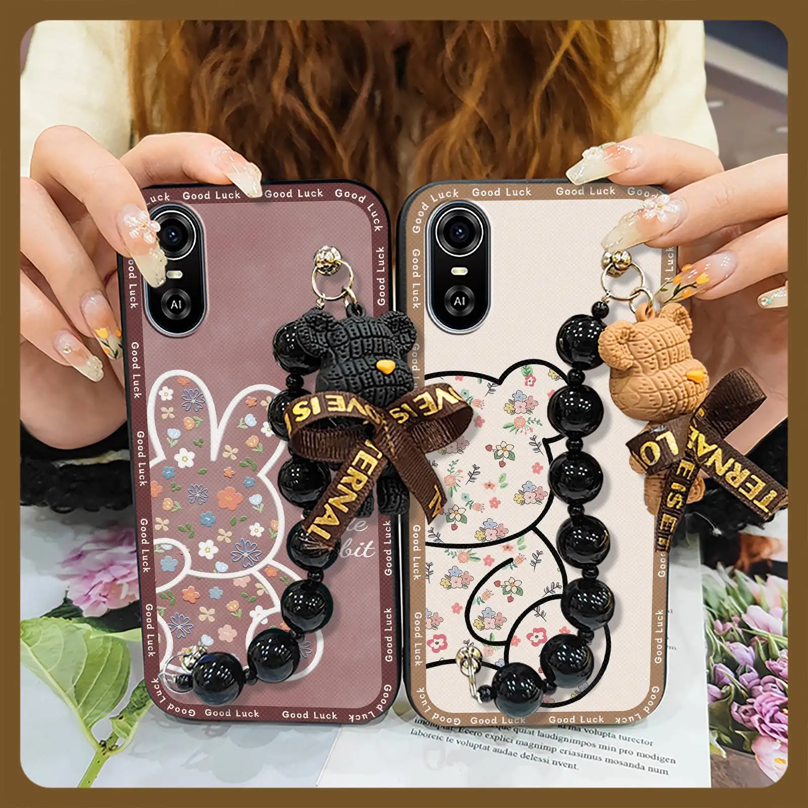 cute Anti-knock Phone Case For ZTE Blade A31 Plus/Optus X Sight 2 phone case Black pearl pendant Dirt-resistant Cartoon