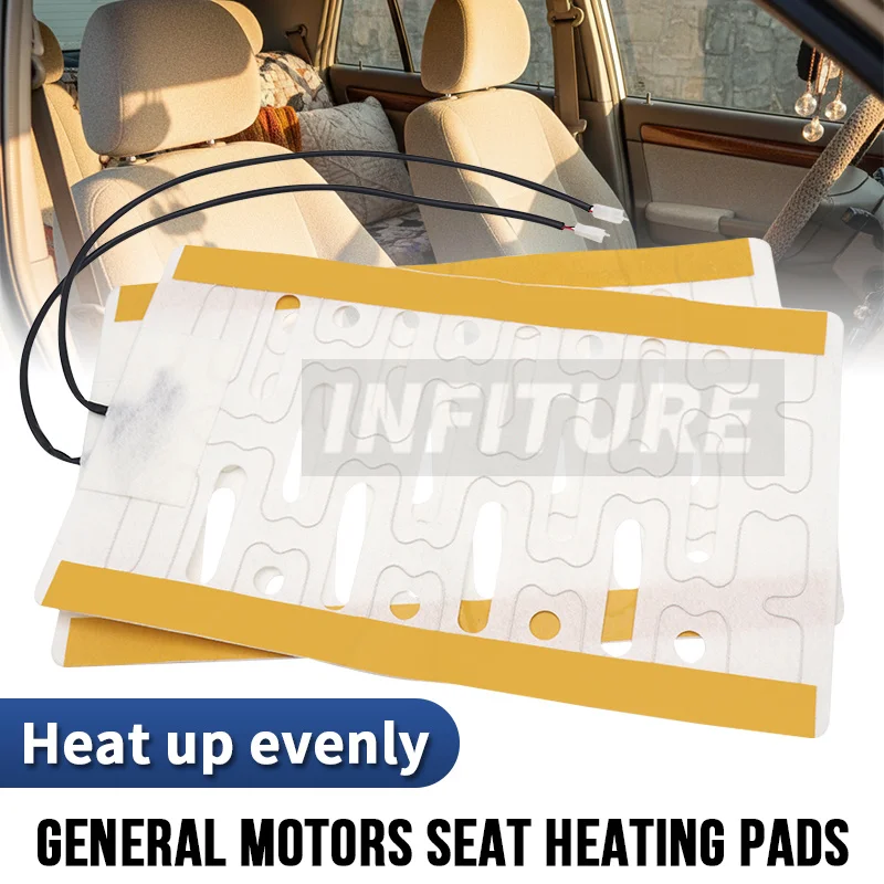 Universal Built-in Car Seat Heater Kit Fit 2 Seats 12V 100W Alloy Wire Heating Pad With Ventilation Hole 2 Levels Control Switch