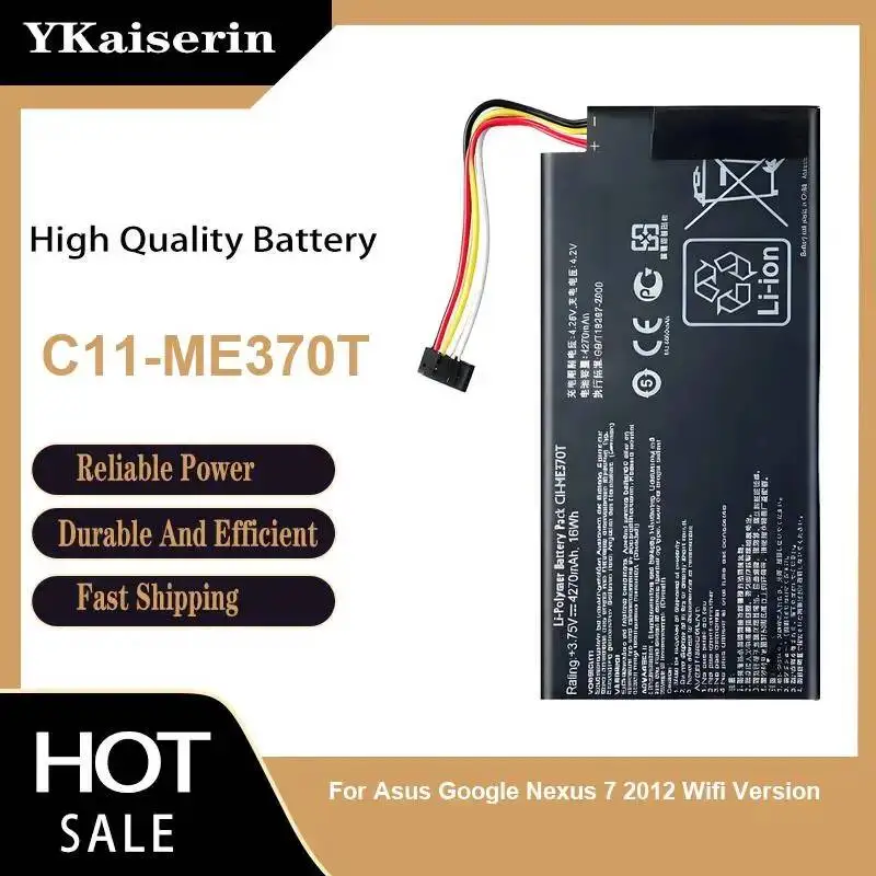 For Asus Google Nexus 7 2012 Wifi Version C11-ME370T 4325mAh Tablet Battery High-Capacity