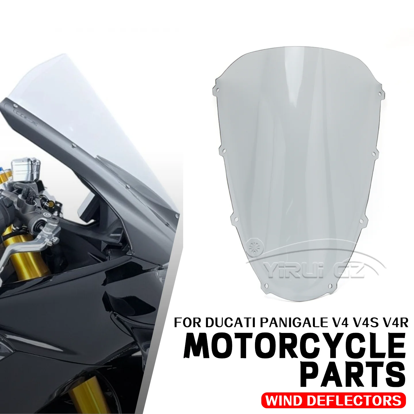 

Для Ducati экран, повышающий дефлектор лобового стекла Panigale V4 V4S V4R 2025, ветровые стекла, спойлер для лобового стекла мотоцикла V4 V4S V4R