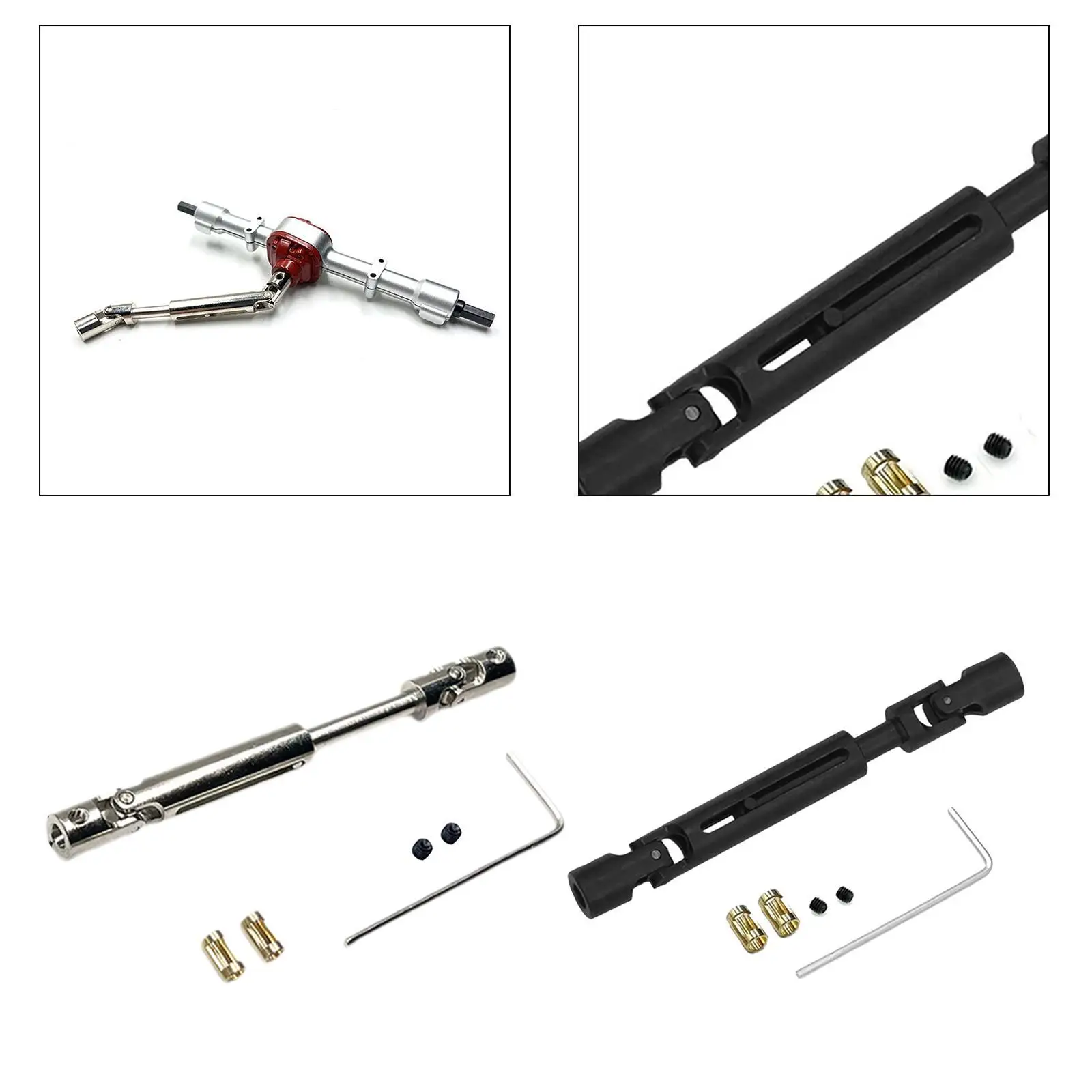 1/12 RC Auto Aandrijfas Transmissie Gezamenlijke Kleine Sleutel Metalen Aandrijfas voor