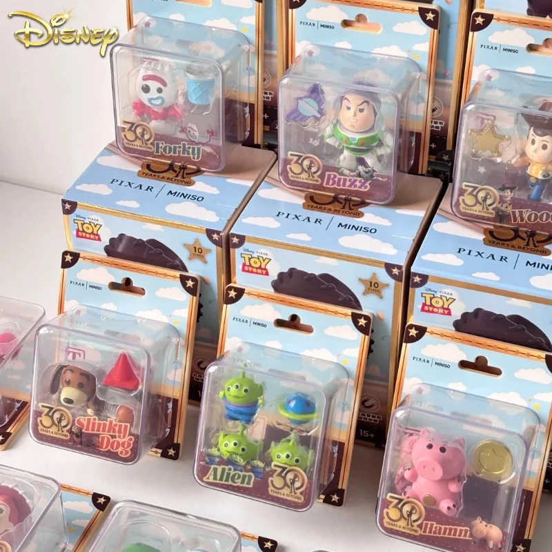 

Disney Pixar Genuine Blind Box Toy Story Play Heart Toy Buzz Lightyear Fridge Sticker Collectible Unlimited Hanging Card Gifts
