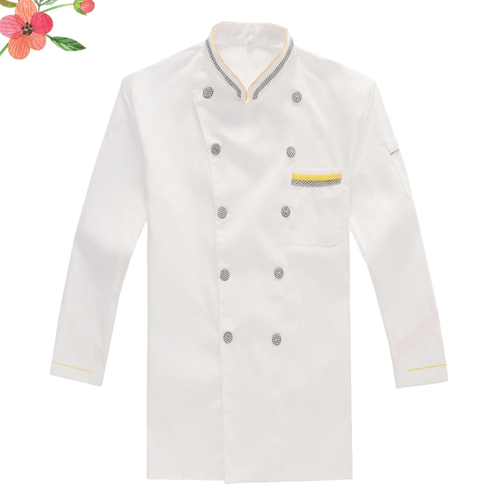 Chaqueta de Catering duradera y transpirable de manga larga, diseño Unisex para restaurante, Hotel, chaqueta de Chef de manga larga Xxxl