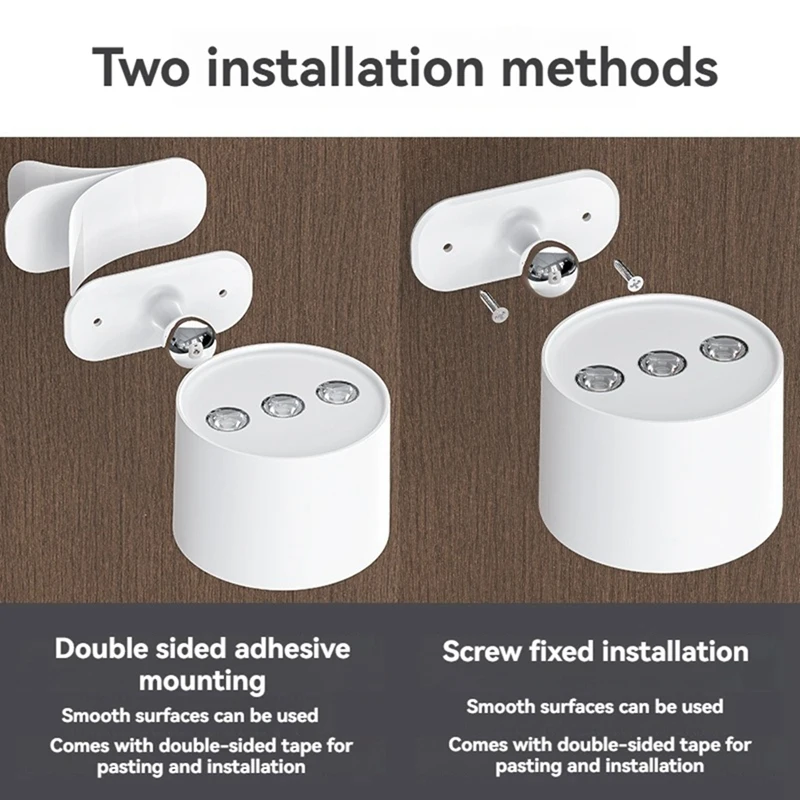 Настенный светильник ABNO-LED, 15 цветовых режимов, сенсорное управление, вращение на 360 градусов, бытовая аккумуляторная батарея.