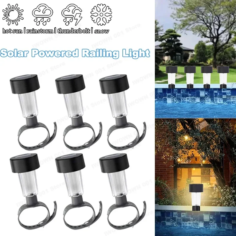 

Solar Fence Buckle Lights Outdoor Swimming Pool Hanging Lamp Weatherproof Accessories for Backyard Garden Patio Night Lighting