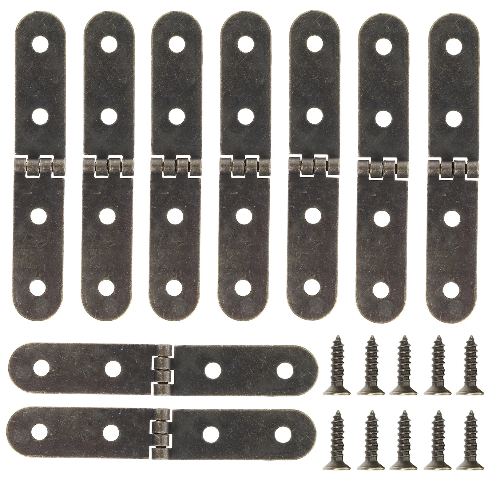 

1Set Vintage Iron Hinges for Wooden Box Hardware Small Metal Hinges Smooth Flat Closure for Jewelry Boxes Crafts DIY Projects