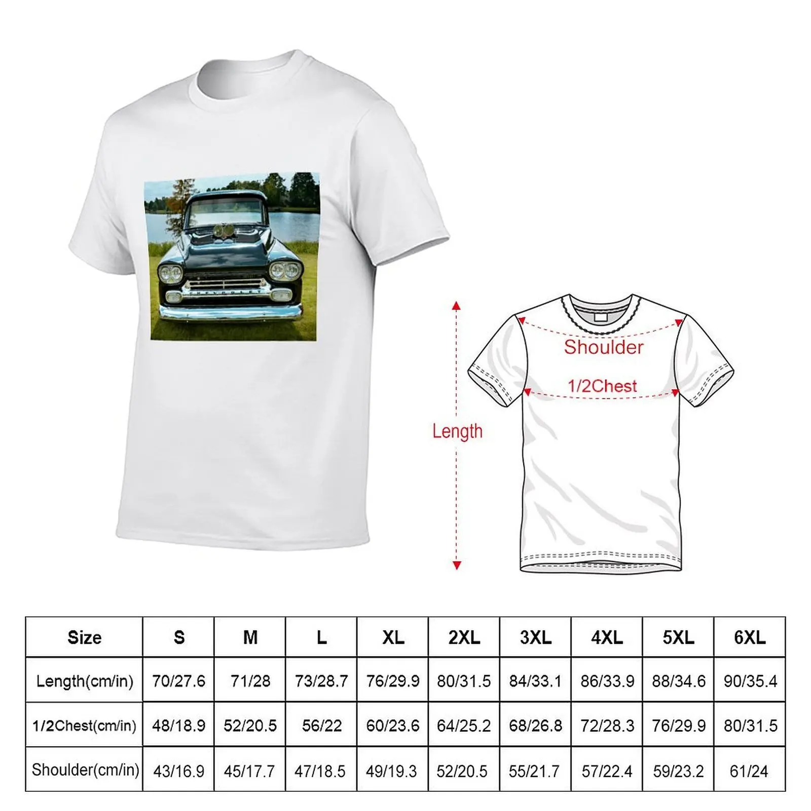1958 Chevy Apache Pickup T-Shirt black cotton t-shirt plain for man package mens graphic t shirts T-Shirt