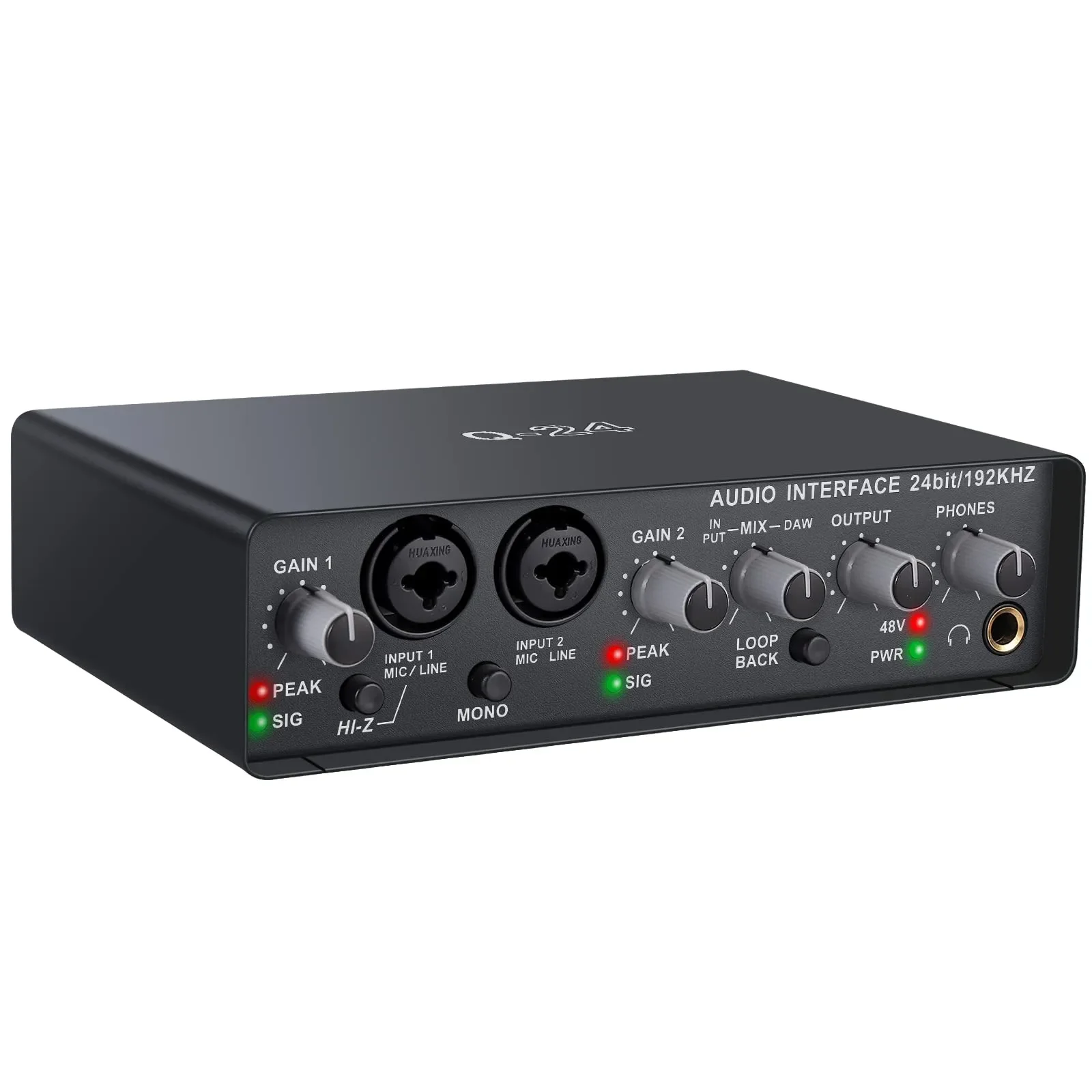 Teyun Q24 Universele professionele audio-interface USB Computer Arranger Geluidskaart met monitor Elektrische gitaar Live-opname