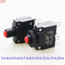 1PCS 3A 4A 5A 6A 7A 8A 10A 12A 15A 20A Circuit Breaker Overload Protector Switch Fuse Overload Overcurrent Reset Insurance
