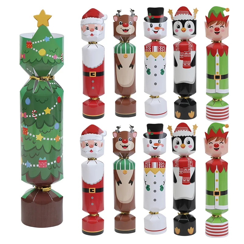 12/24Pcs Weihnachten Candy Box Cartoon Schokolade Geschenk Verpackung Boxen Frohe Weihnachten Party Dekoration Lieferungen Kinder Neue Jahr geschenk – Detail 3