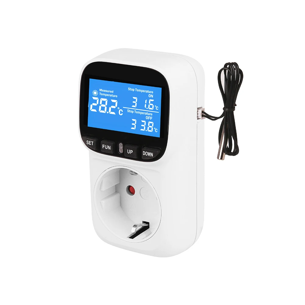 

Розетка цифрового регулятора температуры с термостатом отопления и охлаждения и таймером для теплиц и инкубаторов