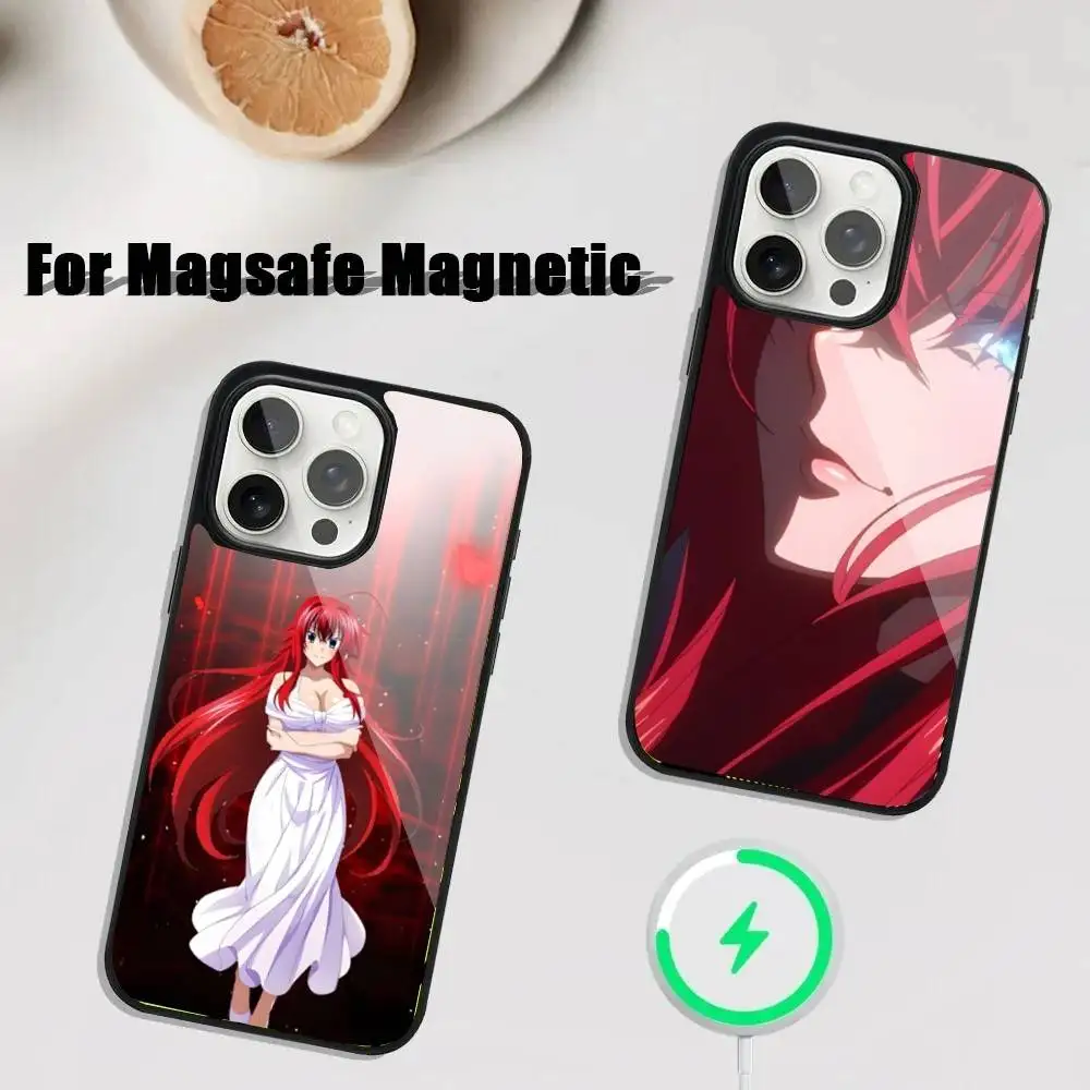 

R-Rias Gremory High School Phone Case For iPhone 17,16,15,14,13,12,11,Pro,Max,Plus,Mini,SE4,E Magnetic Magsafe Wireless Charging