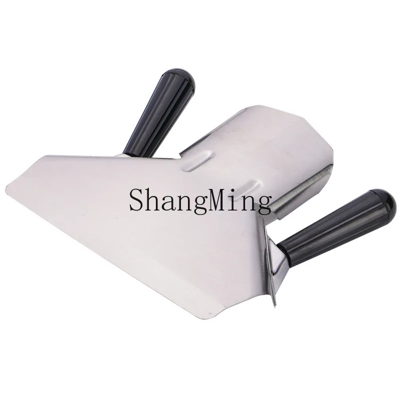 

PYH simple and practical stainless steel burger shop French fries shovel French fries packaging shovel single and double handle