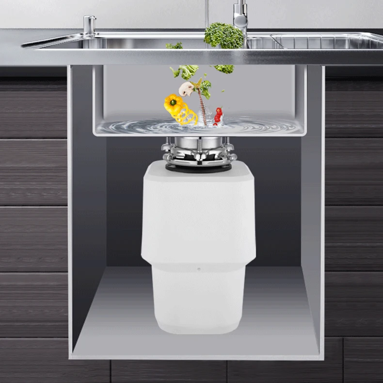 المنزلية 800 واط 1.3L مطحنة الطعام ذكي جهاز التخلص من النفايات الغذائية بالوعة المطبخ التخلص من النفايات