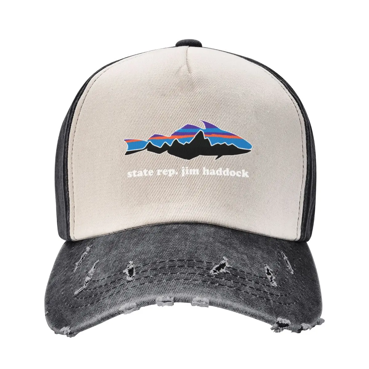 

Haddock Logo - White Baseball Cap Ball Cap designer cap men's big size hat Golf Men Women's