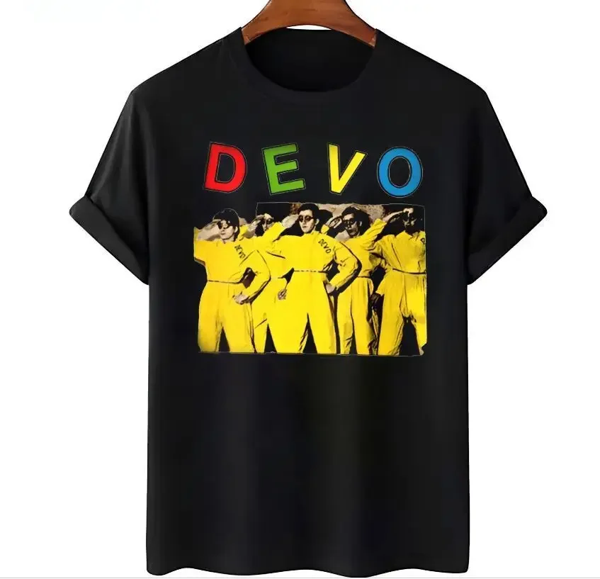 Rare Devo Band Concert T-Shirt Hip Hop Black S-2345XL Tee