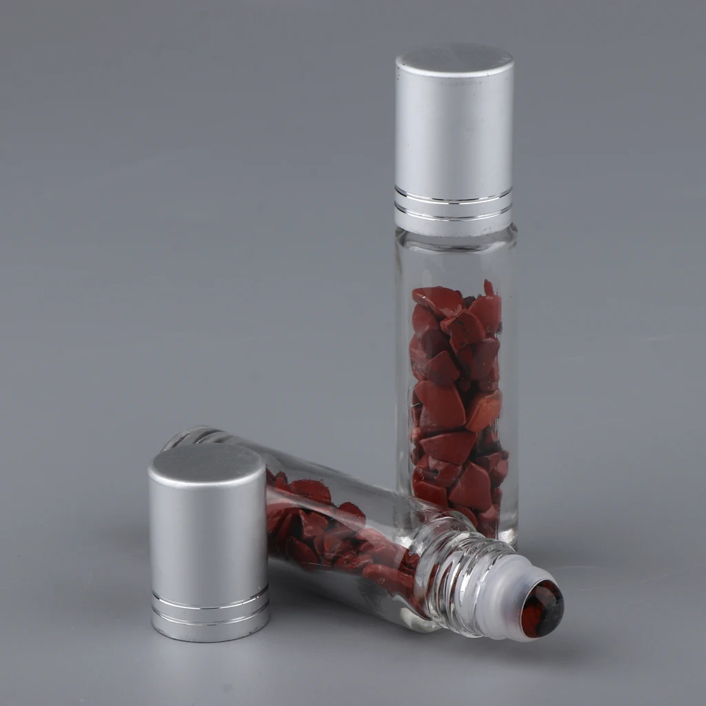 Roll-on Glass Bottle Refillable Mini Gem Perfume Roller Ball Bottle Leak Proof for Massage Oil and Essential Oils for Candle