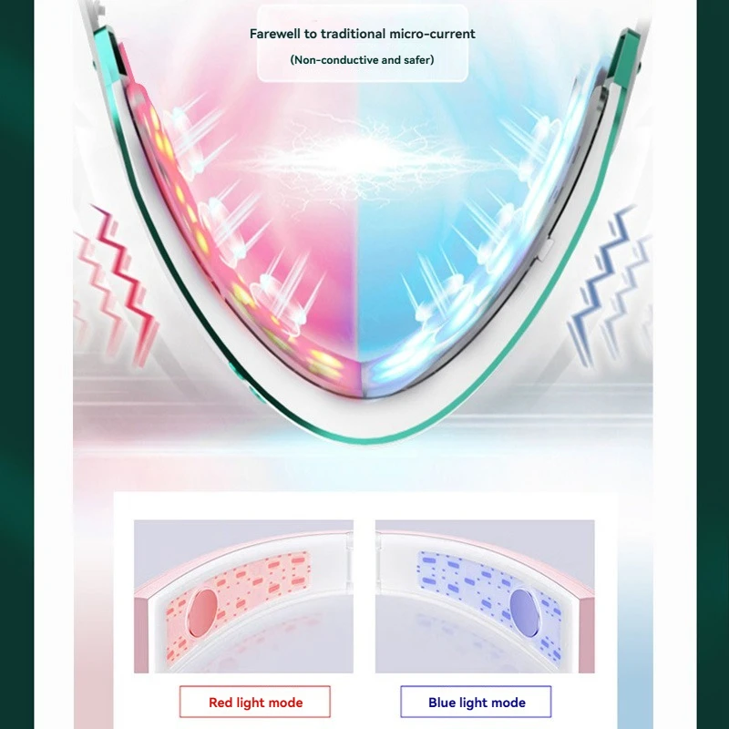 جهاز Lntelligent لتشكيل الضوء الأحمر والأزرق للوجه، وإزالة عضلات الماستر والذقن المزدوجة، وشد الوجه على شكل حرف V #5