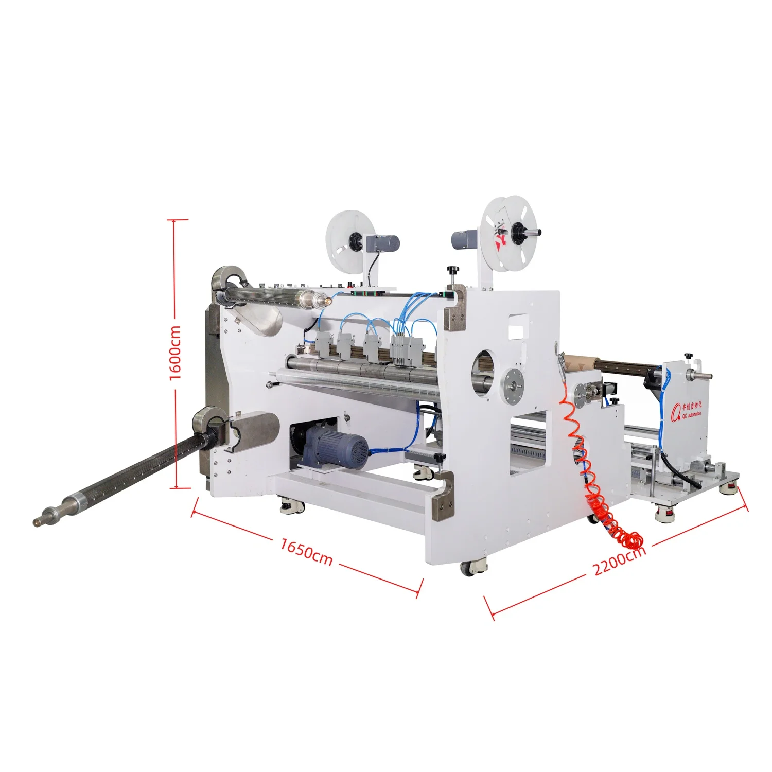 JIUDING Qichuang High-Accuracy PLC Computerized Automatic Slitting Rewinder Machine Adhesive Tape Sheet Roll Cutting Working