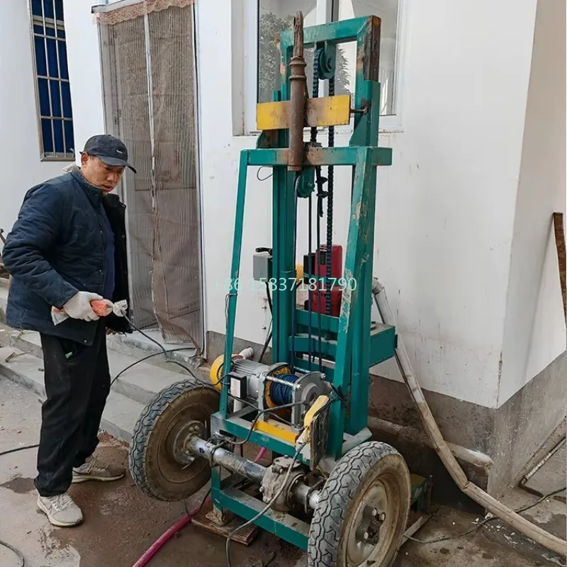 3KW آلة الحفر المحمولة 220 فولت الشركة المصنعة الكهربائية جهاز الحفر مزرعة تحت الأرض 100 متر جهاز حفر آبار المياه السعر
