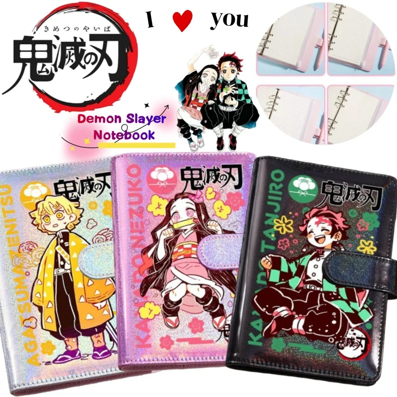 

Demon Slaye Tanjiro Kamado Nezuko Hand Ledger Creative High-value Animation Cartoon Printing Student Portable Binder Notebook