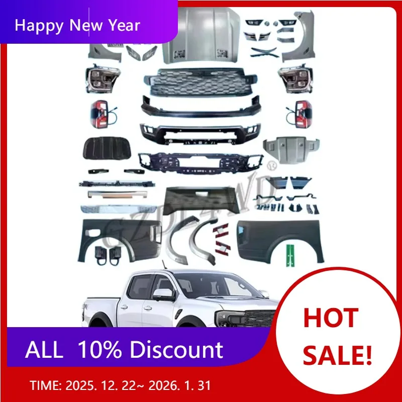 

Комплект переднего бампера GZDL4WD New Style Conversion, кузовной обвес 1:1 для Ranger T9 XL XLT XLS Sport, обновление до T9 Ranger Raptor 2023+