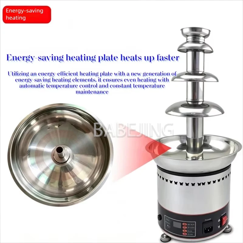 Commercial Mini Chocolate Fountain Machine Red Wine Waterfall Candy Maker for Party Home Kitchen Appliance