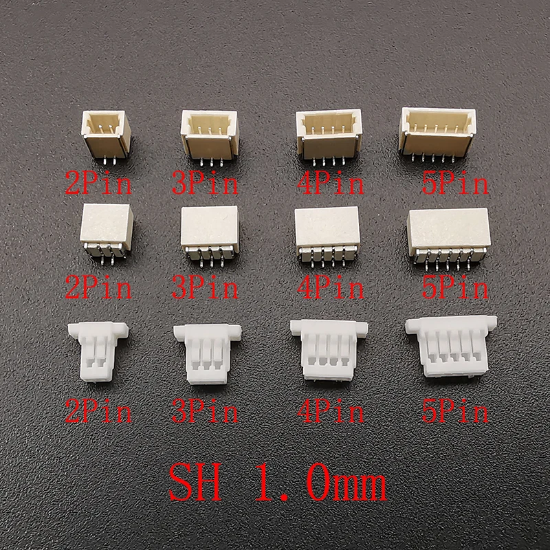 Image of 50Pcs JST SH 1,0mm Pitch Männlich/Weiblich Gehäuse Stecker SMD Vertikale/Horizontale Typ Stecker 2/3/4/5/6/7/8/9/10 Pin Buchse Shell